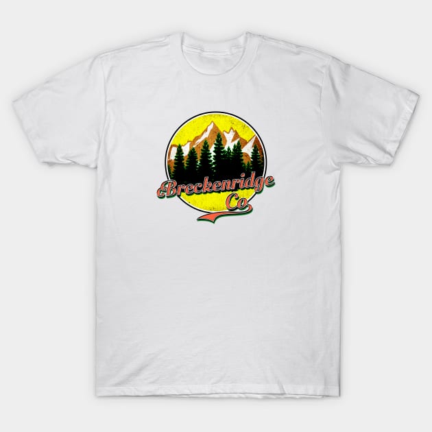 Breckenridge Colorado Mountains Skiing Biking Climbing T-Shirt by heybert00